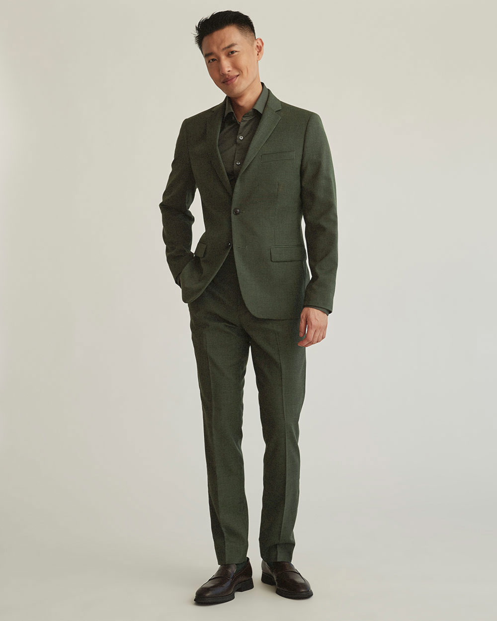 Dark Green Slim Fit Suit